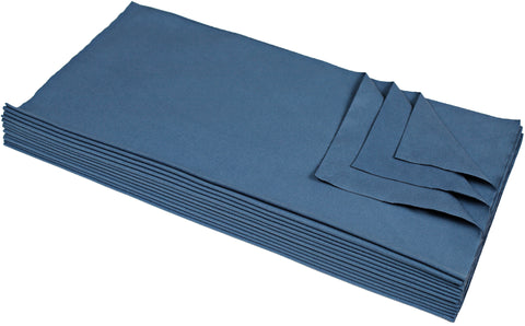 CleanAide® 16 x 16 in. 200 GSM Suede Weave Blue Microfiber Towels – 12-pack