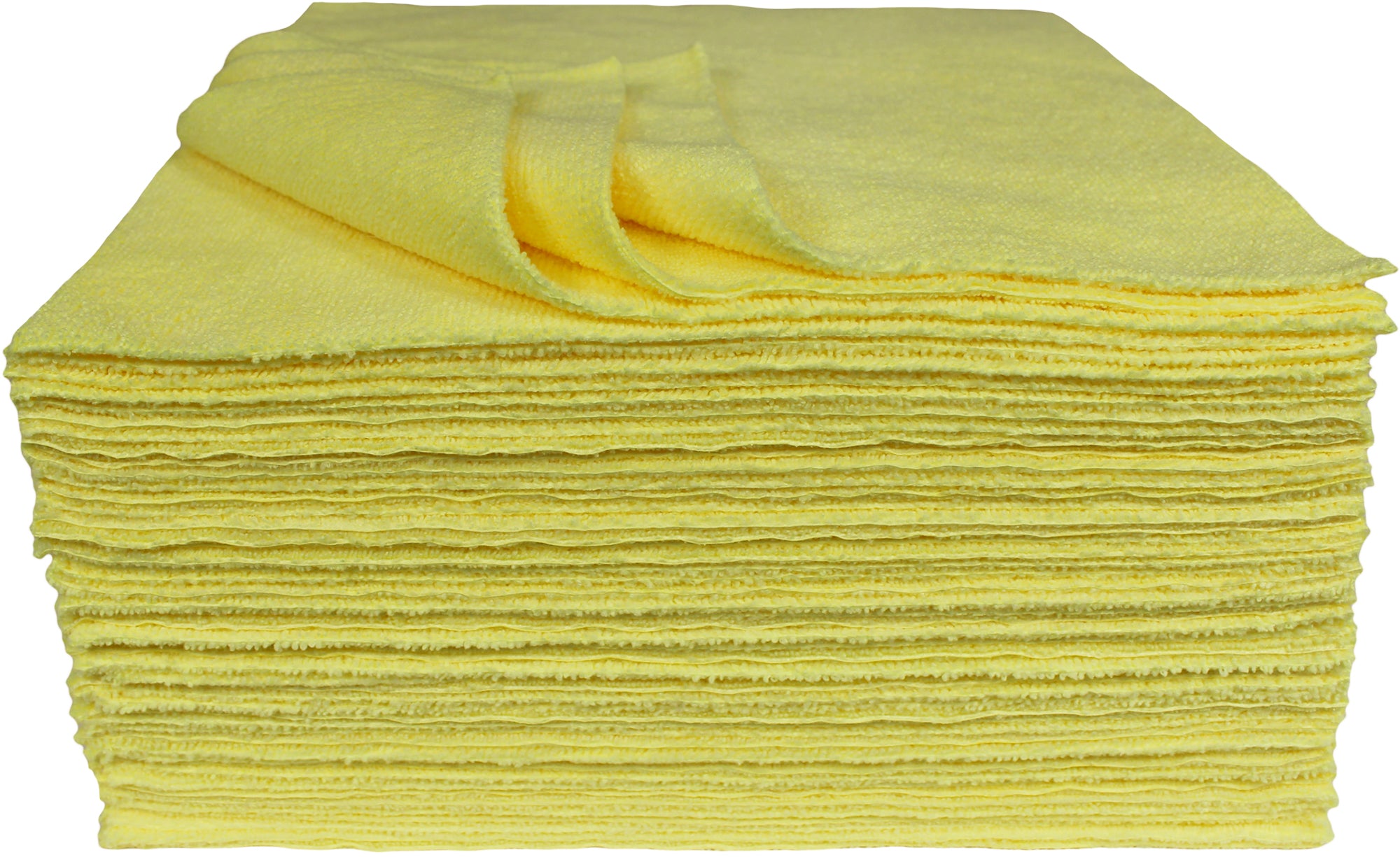 Yellow Waffle Weave Microfiber Towel