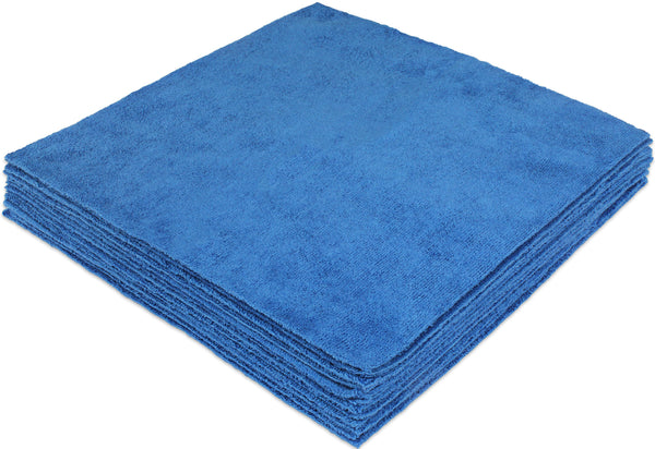 CleanAide® 14 x 14 in. 300 GSM Ultrasonic Cut Microfiber Cleaning Towels – 12-pack