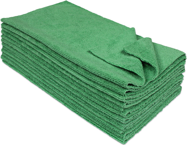 CleanAide® 14 x 14 in. 300 GSM Ultrasonic Cut Microfiber Cleaning Towels – 12-pack