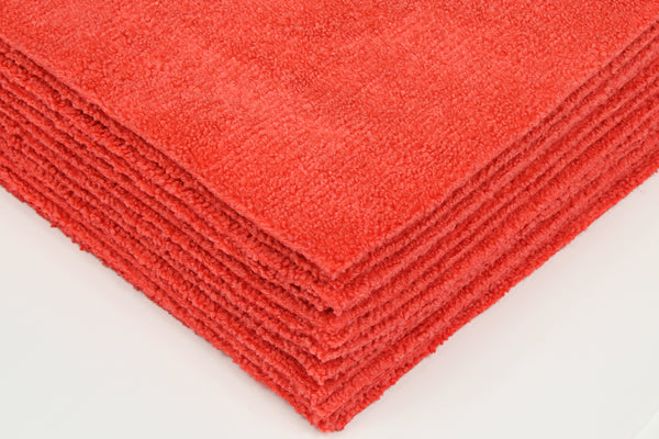 CleanAide® 14 x 14 in. 300 GSM Ultrasonic Cut Microfiber Cleaning Towels – 12-pack