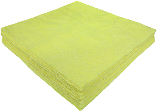 CleanAide® 14 x 14 in. 300 GSM Ultrasonic Cut Microfiber Cleaning Towels – 12-pack