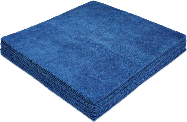 Eurow 16 x 16 in. 300 GSM Ultrasonic Cut Microfiber Cleaning Towels – 12-pack