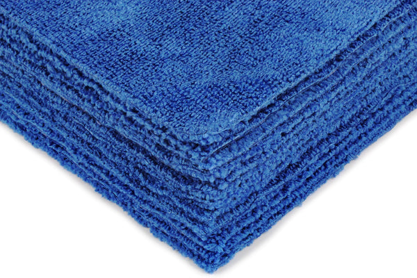 Eurow 16 x 16 in. 300 GSM Ultrasonic Cut Microfiber Cleaning Towels – 12-pack