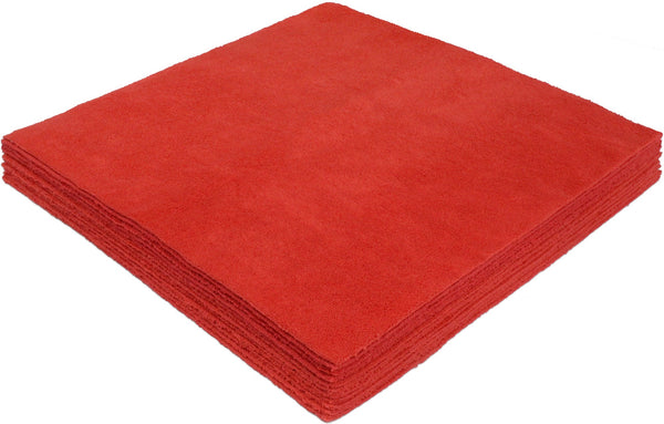 Eurow 16 x 16 in. 300 GSM Ultrasonic Cut Microfiber Cleaning Towels – 12-pack