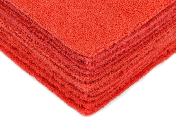 Eurow 16 x 16 in. 300 GSM Ultrasonic Cut Microfiber Cleaning Towels – 12-pack