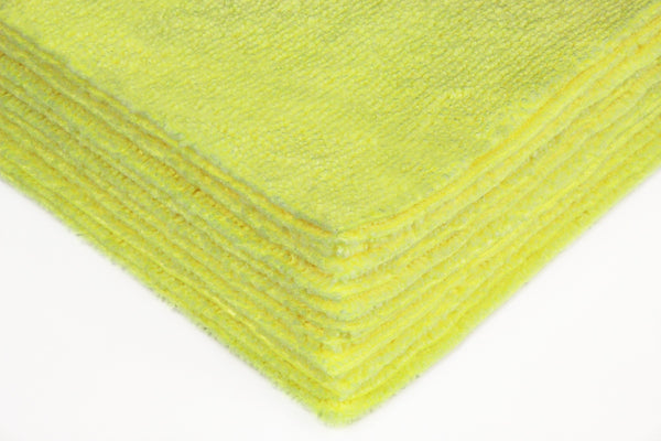 Eurow 16 x 16 in. 300 GSM Ultrasonic Cut Microfiber Cleaning Towels – 12-pack