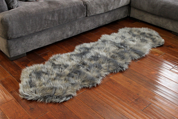 Nouvelle Legende® 23 x 73 in. Premium Faux Fur Sheepskin Rug – Duo