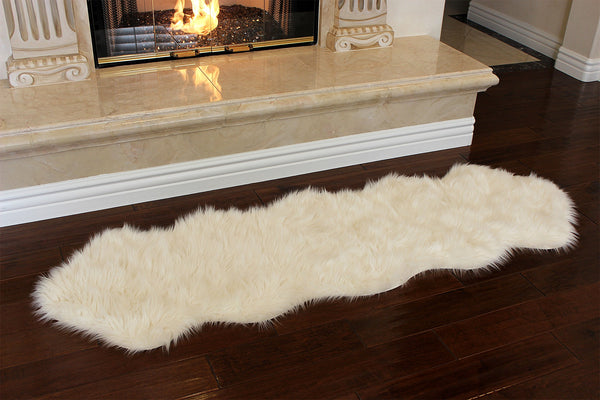 Nouvelle Legende® 23 x 73 in. Premium Faux Fur Sheepskin Rug – Duo