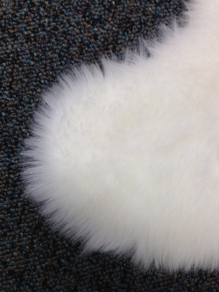 Nouvelle Legende® 20 x 36 in. White Faux Fur Sheepskin Rug – Single