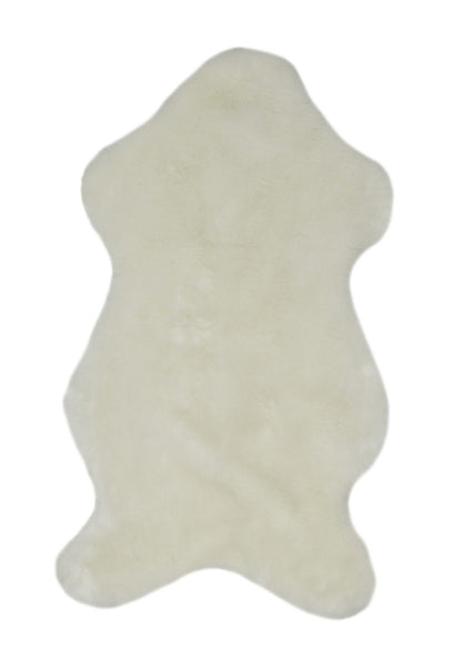 Nouvelle Legende® 20 x 36 in. White Faux Fur Sheepskin Rug – Single