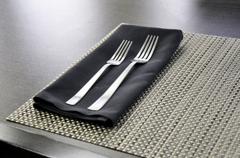 Nouvelle Legende® 20 x 20 in. Heavy Woven 100% Polyester Black Napkins – 12-pack