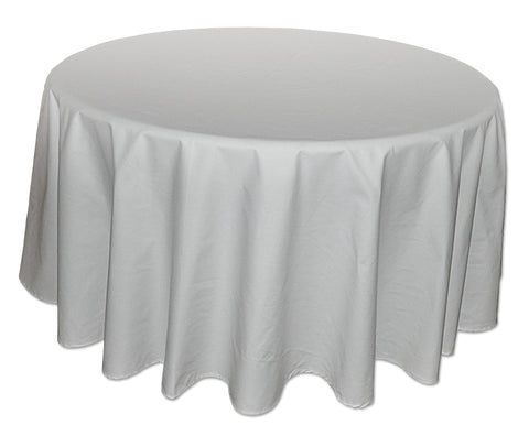 Nouvelle Legende® 90 x 90 in. White Round Polyester Tablecloth