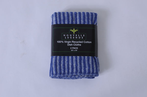 Nouvelle Legende® Virgin Blue Recycled Cotton Towel Kitchen Set – 4-pack