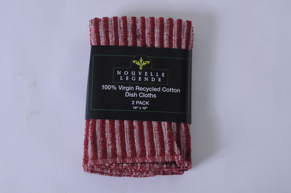 Nouvelle Legende® Virgin Red Recycled Cotton Towel Kitchen Set – 4-pack