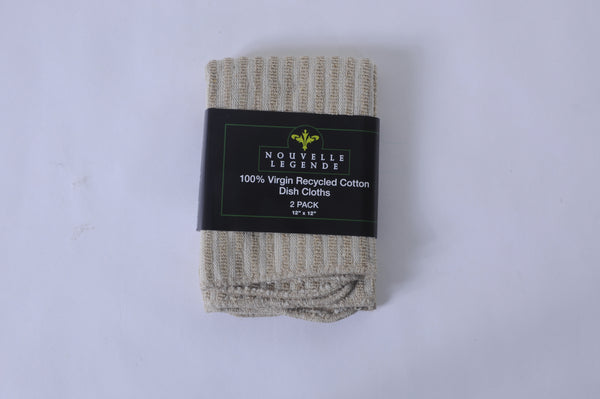 Nouvelle Legende® Virgin Tan Recycled Cotton Towel Kitchen Set – 4-pack