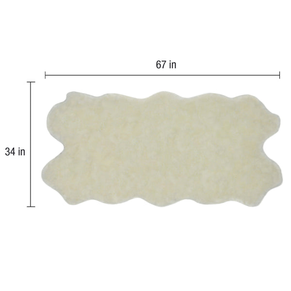 Nouvelle Legende® 34 x 67 in. White Faux Fur Sheepskin Rug – Quattro