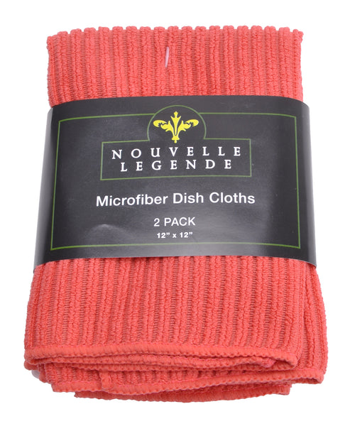 Nouvelle Legende® 12 x 12 in. 320 GSM Pearl Weave Microfiber Dish Cloths – 2-pack