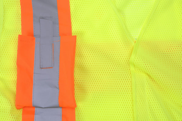 Eurow Safety – Class 2 Two-Tone Mesh 5-Point Breakaway Safety Vest – XL