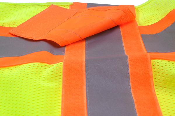 Eurow Safety – Class 2 Two-Tone Mesh 5-Point Breakaway Safety Vest – XL