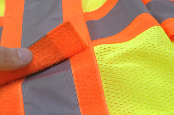 Eurow Safety – Class 2 Two-Tone Mesh 5-Point Breakaway Safety Vest – XL