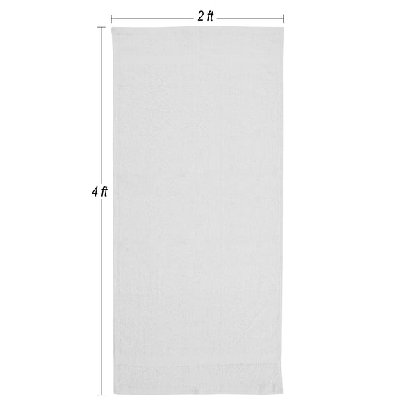 Nouvelle Legende Catalina Bath Towel, 54" x 27", White, 6 Pack