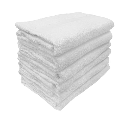 Nouvelle Legende Catalina Bath Towel, 54" x 27", White, 6 Pack
