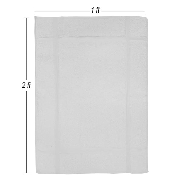 Nouvelle Legende Catalina Bath Mat, 20" x 30" White, 12 Pack