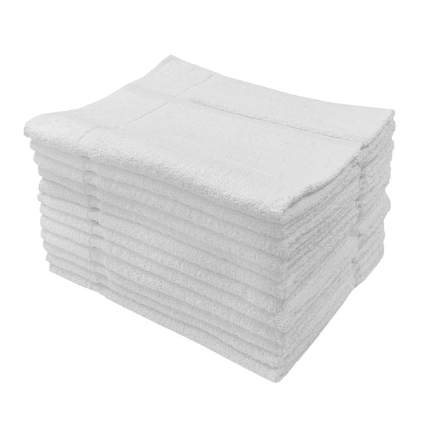 Nouvelle Legende Catalina Bath Mat, 20" x 30" White, 12 Pack