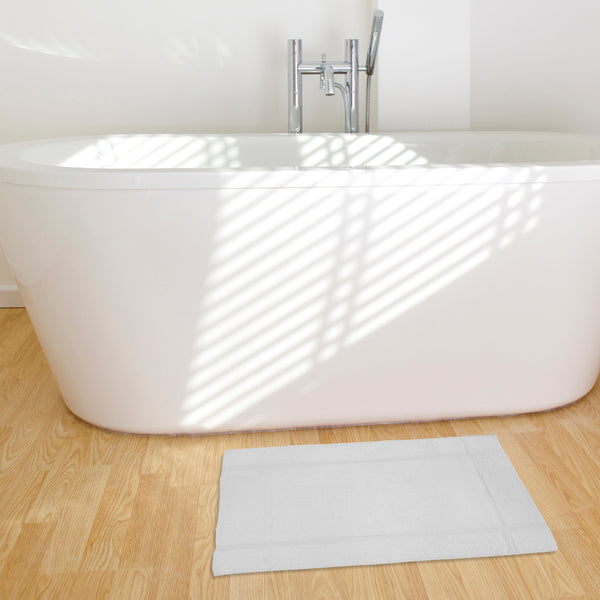 Nouvelle Legende Catalina Bath Mat, 20" x 30" White, 12 Pack