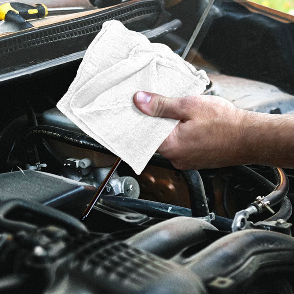 Detailer's Preference Automotive Shop Towels, Cotton, 11"x12", 50 Pack